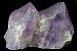 Wide Double Amethyst Crystal Point - Minas Gerais, Brazil #78151-2